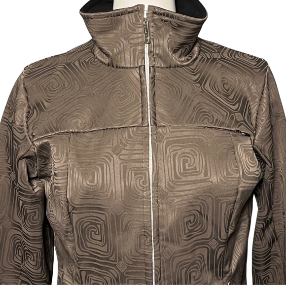Skea Vail Colorado Women's Ski Jacket Size 8 Brown Bronze Full Zip Sleeve Pocket - Picture 5 of 11